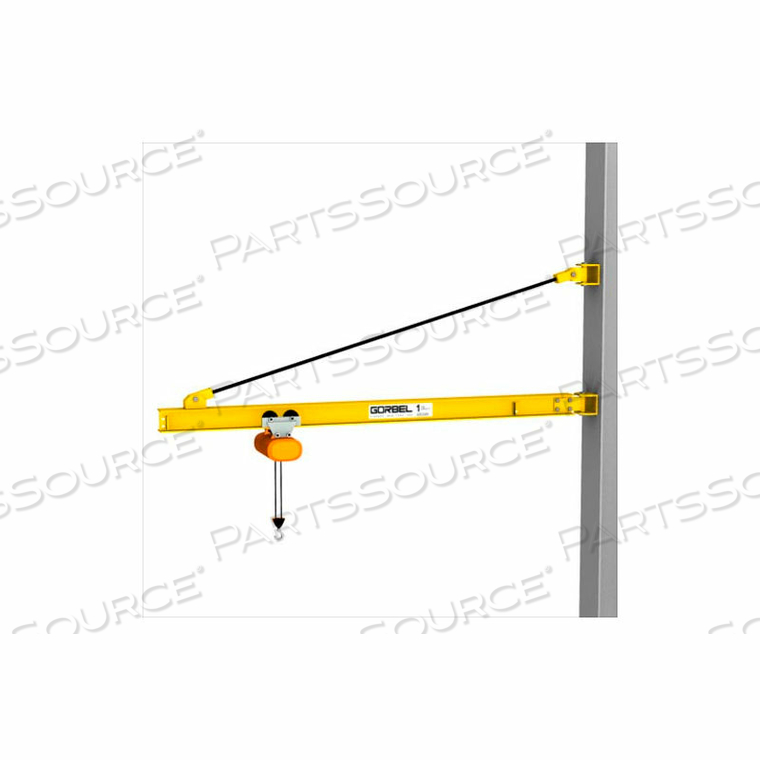 HD WALL BRACKET JIB CRANE, 8' SPAN & 200 ROTATION, 2000 LB CAPACITY by Gorbel, Inc.