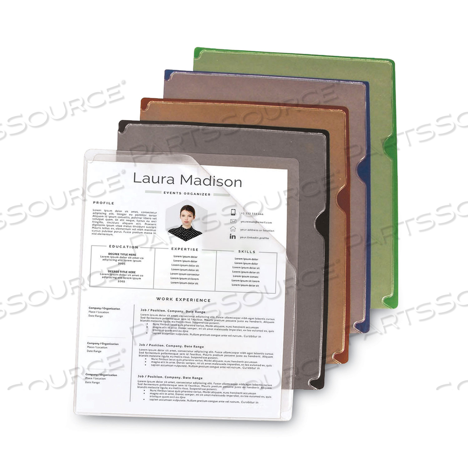 DELUXE VINYL PROJECT FOLDERS, LETTER SIZE, ASSORTED COLORS by C-Line DELUXE VINYL PROJECT FOLDERS, LETTER SIZE, ASSORTED COLORS by C-Line