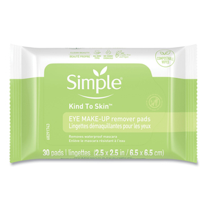 EYE AND SKIN CARE, EYE MAKE-UP REMOVER PADS, 30/PACK, 6 PACKS/CARTON by Simple