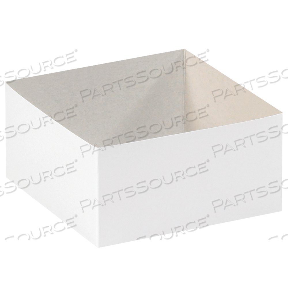 DELUXE GIFT BOX BOTTOMS, 6" X 6" X 3", WHITE, 50/CASE by BOX Partners (Box Acquisitions, LLC)