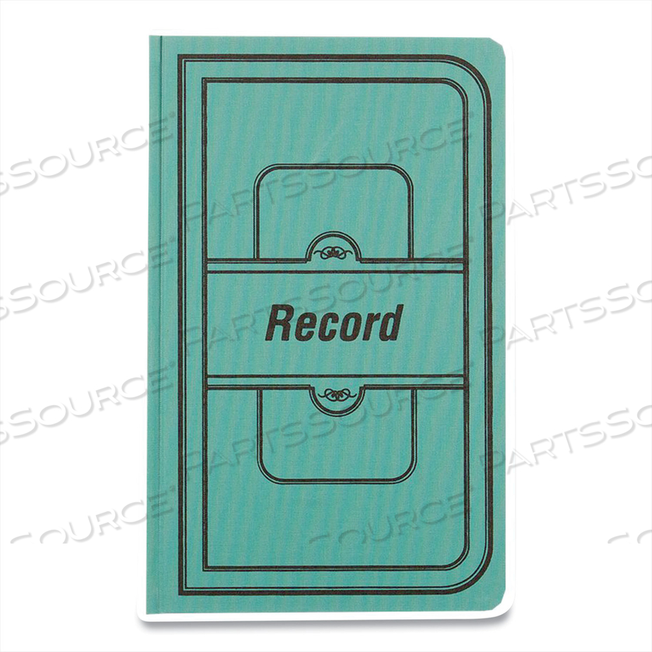 TUFF SERIES RECORD BOOK, GREEN COVER, 12 X 7.5 SHEETS, 500 SHEETS/BOOK 