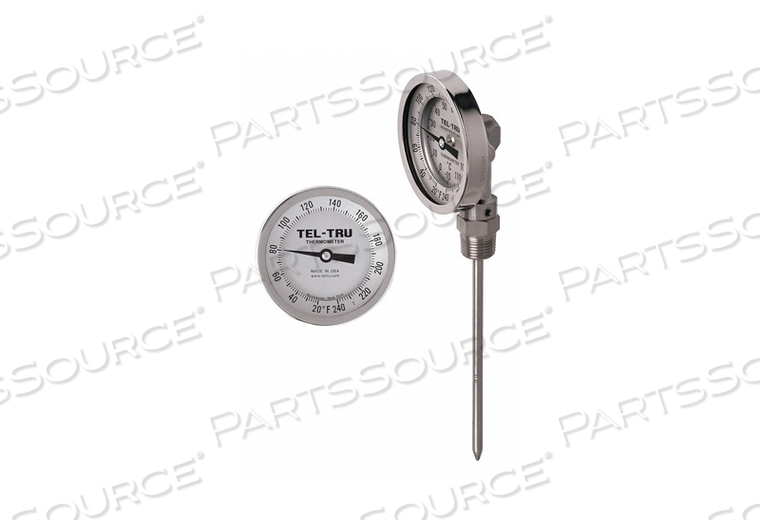 ANALOG DIAL THERMOMETER STEM 2-1/2 L by Tel-Tru Manufacturing Co.
