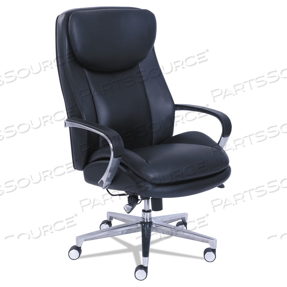 COMMERCIAL 2000 BIG/TALL EXECUTIVE CHAIR, LUMBAR, SUPPORTS 400 LB, 20.25" TO 23.25" SEAT HEIGHT, BLACK SEAT/BACK, SILVER BASE by La-Z Boy