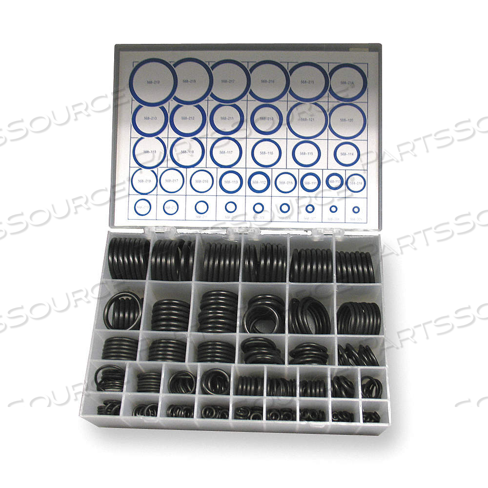O-RING ASSORTMENT, SAE, BUNA N, 436 PIECES, 36 # OF SIZES, 70 SHORE A by Approved Vendor