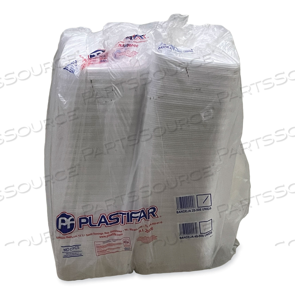 MEAT TRAYS, #2S, 8.5 X 6 X 0.7, WHITE by Genpak