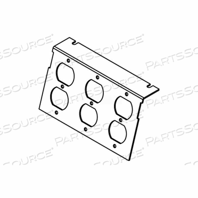 C8005P-3DBP FLOOR BOX AC8105 & AC8850 PLATE (3) DUPLEX DEVICES KOS 