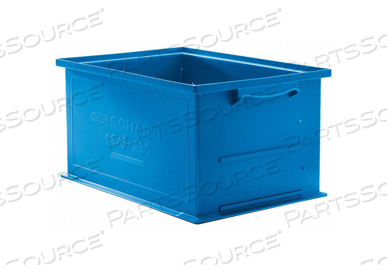 SOLID WALL STACKING CNTNER 19X13X12 BLUE by SSI Schaefer