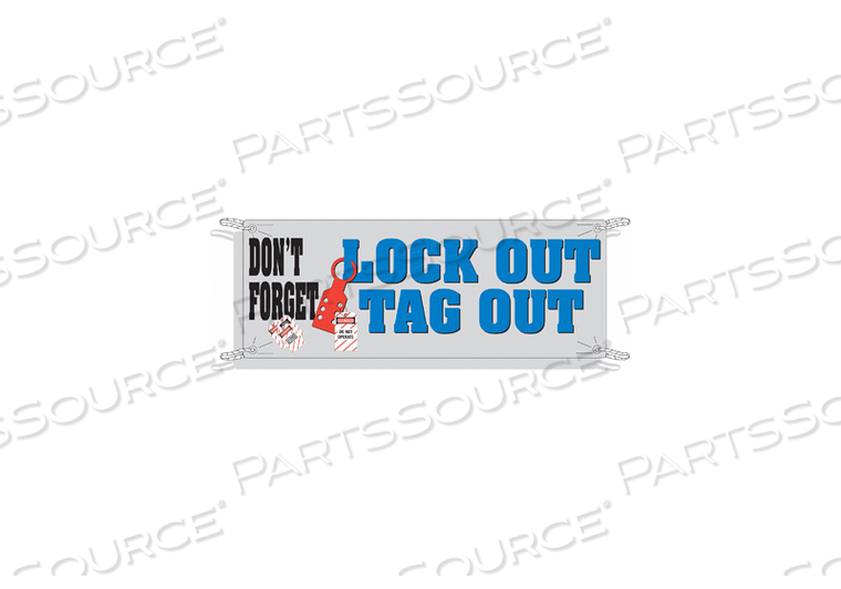 SAFETY BANNER 42 X 120IN VINYL ENG by Brady Americas