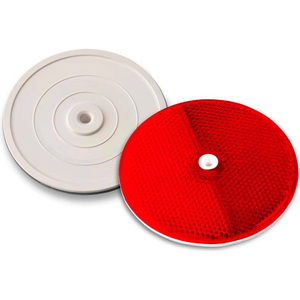 3-1/4" RED CENTERMOUNT REFLECTOR, PLASTIC BACKPLATE, RT-90R by Tapco