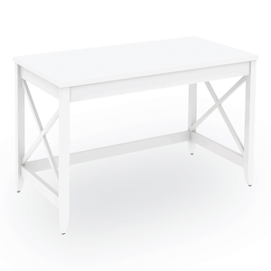 FARMHOUSE WRITING DESK, 47.24" X 23.62" X 29.53", WHITE by Workspace by Alera FARMHOUSE WRITING DESK, 47.24" X 23.62" X 29.53", WHITE by Workspace by Alera