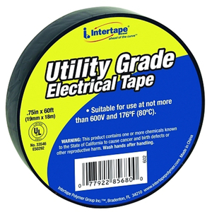 GENERAL PURPOSE VINYL ELECTRICAL TAPE, 60 FT X 3/4 IN, BLACK by Intertape