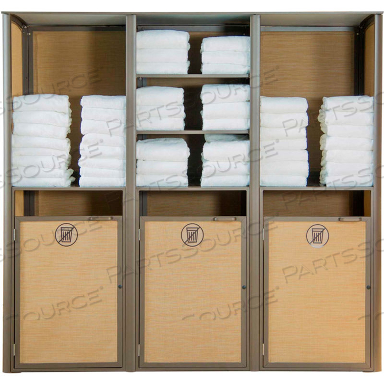 TOWEL VALET - BRONZE - TRIPLE UNIT - SUNSET SERIES 