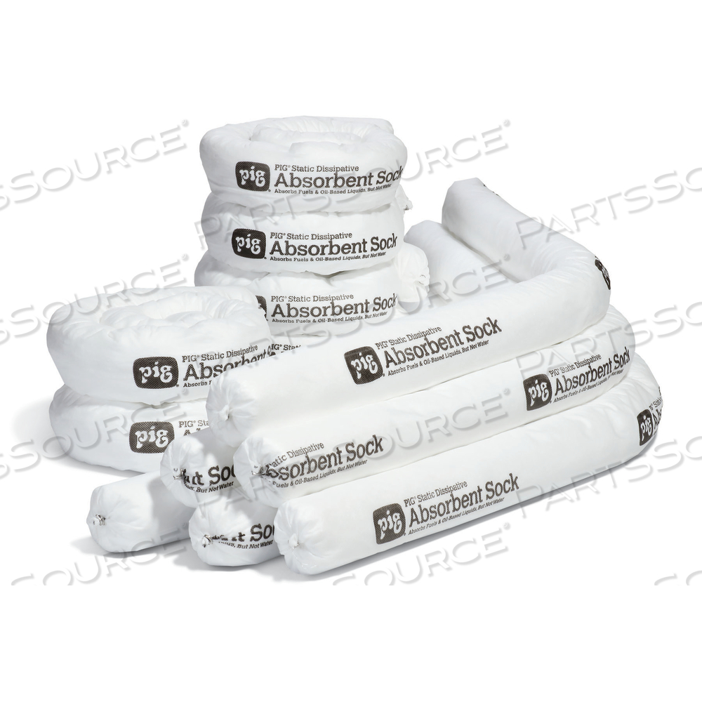 PIG STATIC-DISSIPATIVE ABSORBENT SOCK by New Pig Corporation PIG STATIC-DISSIPATIVE ABSORBENT SOCK by New Pig Corporation