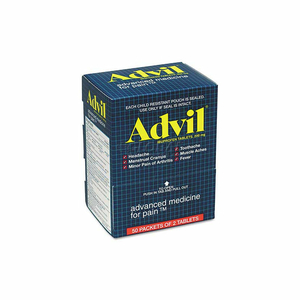 IBUPROFEN TABLETS, 2 TABLETS/PACK, 50 PACKS/BOX by Advil