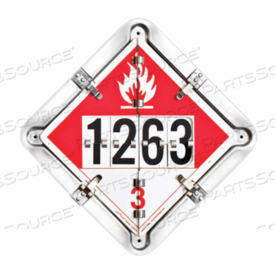 FULL FRAME FLIP PLACARD HOLDER 13-1/2 H by Labelmaster