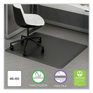 ERGONOMIC SIT STAND MAT, 60 X 46, BLACK by Deflecto