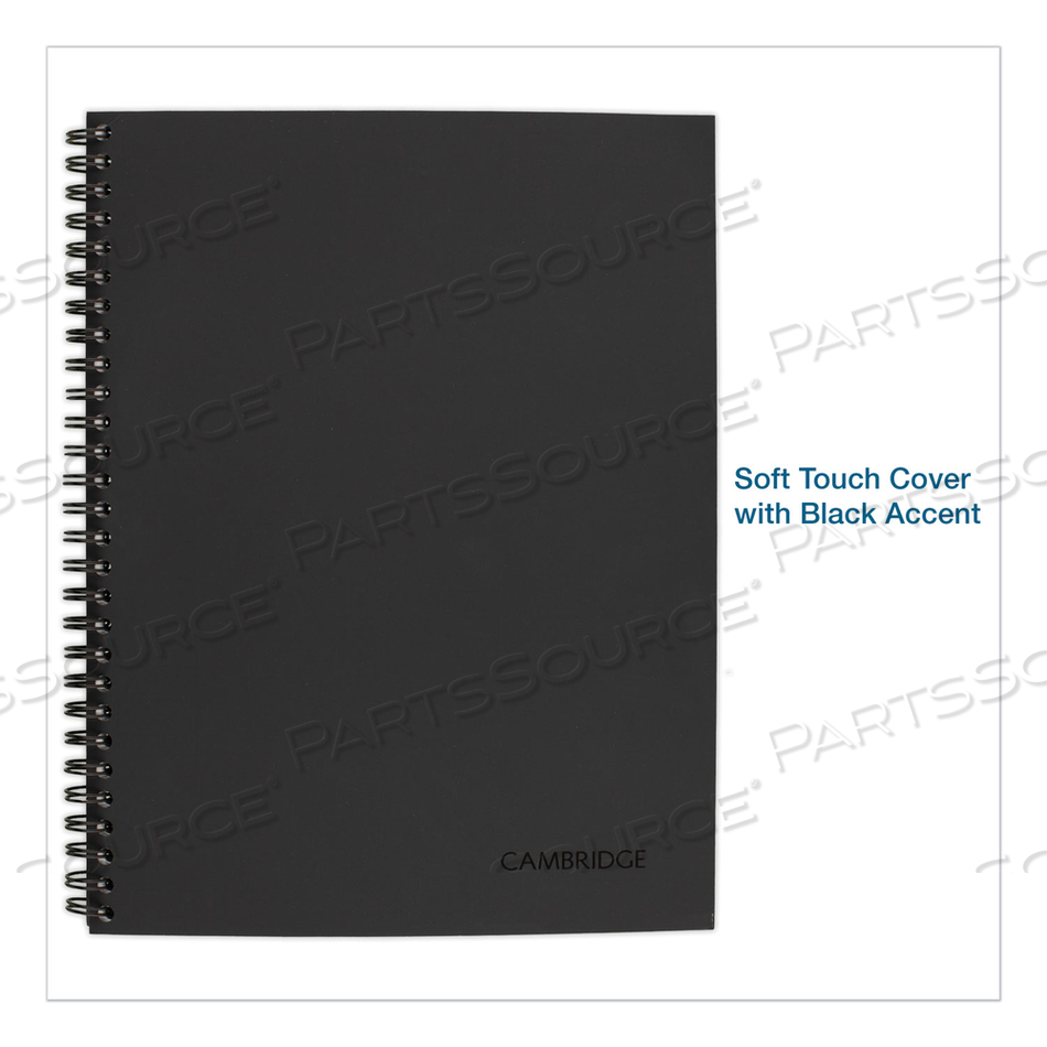 WIREBOUND BUSINESS NOTEBOOK, 1 SUBJECT, WIDE/LEGAL RULE, BLACK COVER, 11 X 8.5, 80 SHEETS by Cambridge WIREBOUND BUSINESS NOTEBOOK, 1 SUBJECT, WIDE/LEGAL RULE, BLACK COVER, 11 X 8.5, 80 SHEETS by Cambridge
