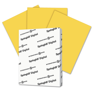 DIGITAL VELLUM BRISTOL COLOR COVER, 67 LB BRISTOL WEIGHT, 8.5 X 11, GOLDENROD, 250/PACK by Springhill