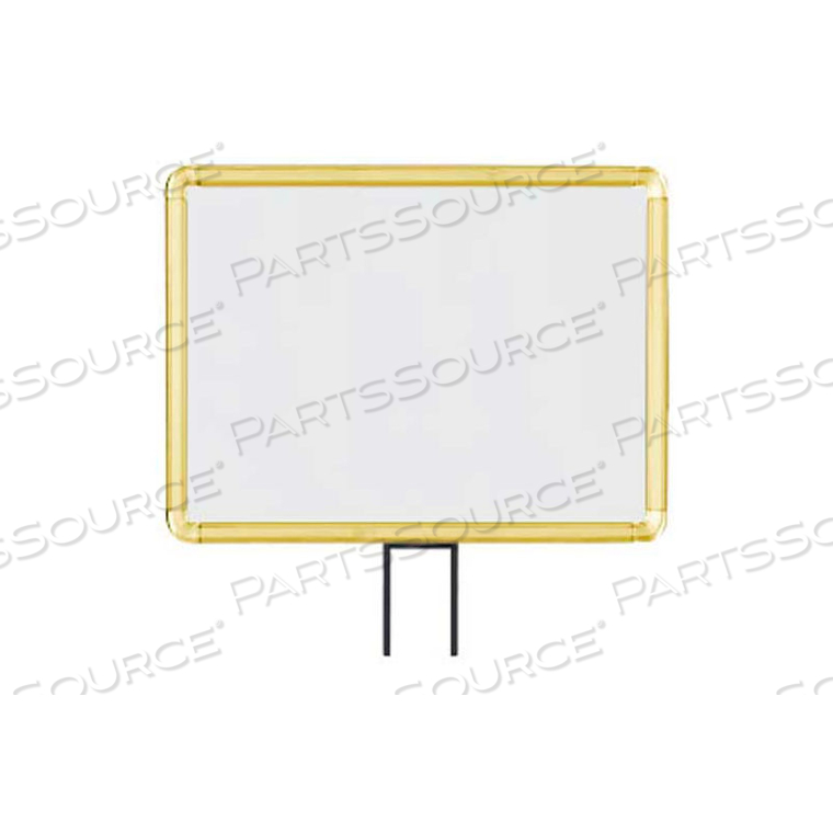 HORIZONTAL FIXED SIGN FRAME, 11" X 14", SLOTTED, GOLD 