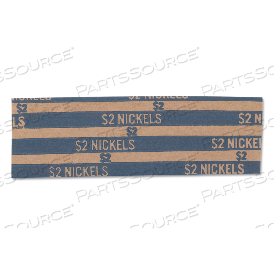 FLAT COIN WRAPPERS, NICKELS, $2 by Pap-R Products FLAT COIN WRAPPERS, NICKELS, $2 by Pap-R Products