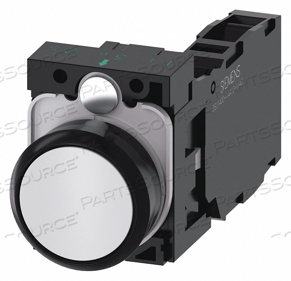 PUSH BUTTON 22MM WHITE PLASTIC BEZEL by Siemens