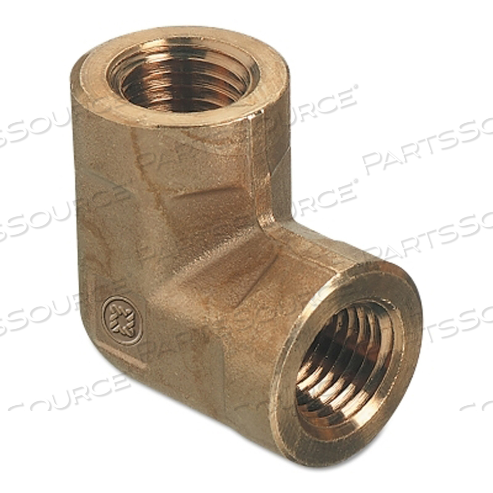 PIPE THREAD ELBOW, CONNECTOR, 3000 PSIG, BRASS, 1/4 IN X 1/4 IN, 90 FEMALE TO FEMALE NPT by Western Enterprises