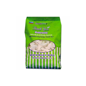 HOSPITALITY MINTS THANK YOU BUTTERMINTS CANDY, CREAMY MINT, 26 OZ.. BAG by Marjack