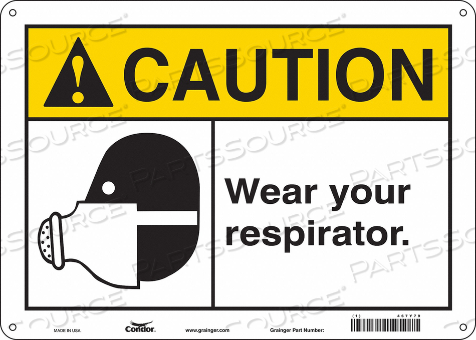 SAFETY SIGN 14 W 10 H 0.004 THICKNESS 