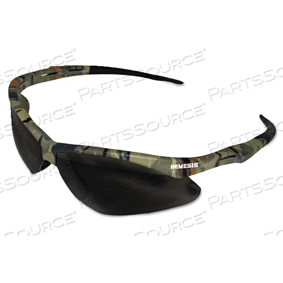 NEMESIS SAFETY GLASSES, CAMO FRAME, SMOKE ANTI-FOG LENS by KleenGuard