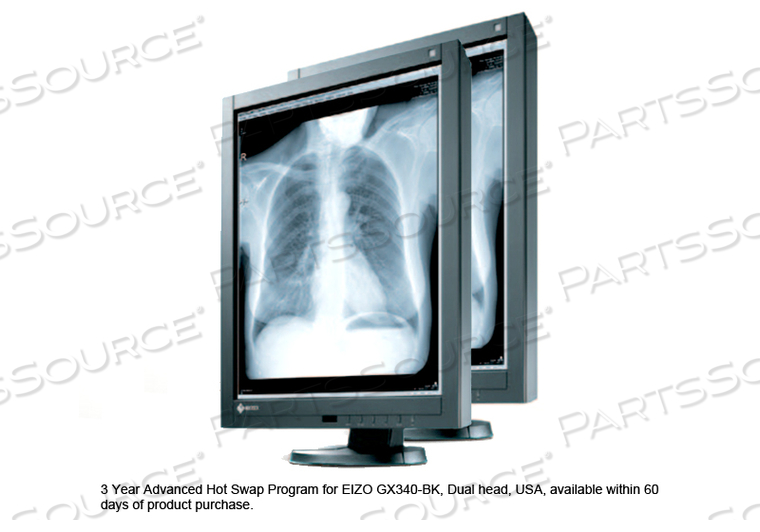 3 YEAR ADVANCED HOT SWAP PROGRAM FOR EIZO GX340-BK, DUAL HEAD, USA, AVAILABLE WITHIN 60 DAYS OF PRODUCT PURCHASE. by Eizo Inc.