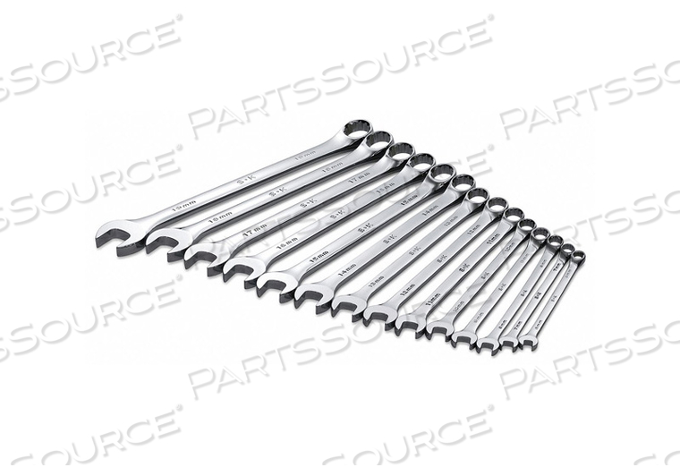 COMBO WRENCH SET LONG CHROME 6-19MM 14PC 