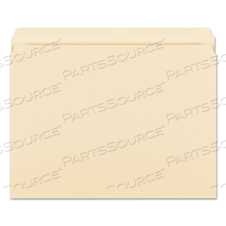 MANILA FILE FOLDERS, STRAIGHT TABS, LETTER SIZE, 0.75" EXPANSION, MANILA by Smead