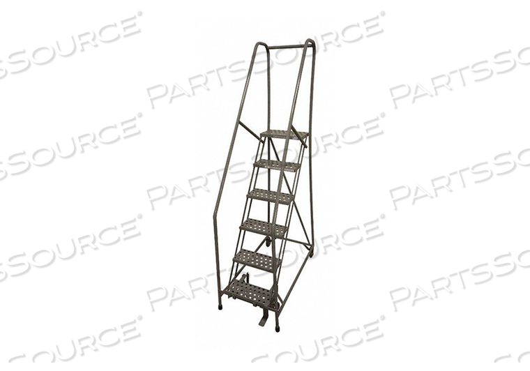ROLLING LADDER STEEL 90IN. H. GRAY by Cotterman ROLLING LADDER STEEL 90IN. H. GRAY by Cotterman