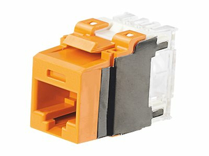 PANDUIT NETKEY CATEGORY 6A PUNCHDOWN JACK MODULE - MODULAR INSERT - RJ-45 - ORANGE by Panduit