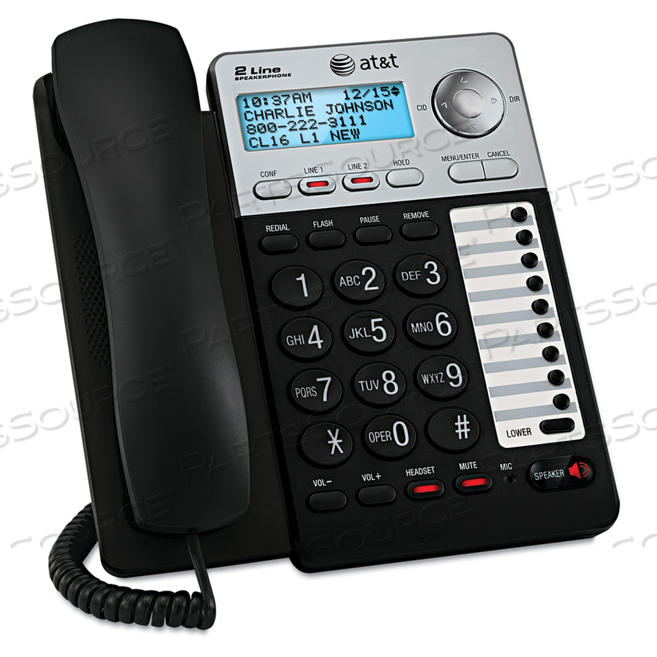 CORDED PHONE SYSTEM W/CALLER ID BLACK by AT&T