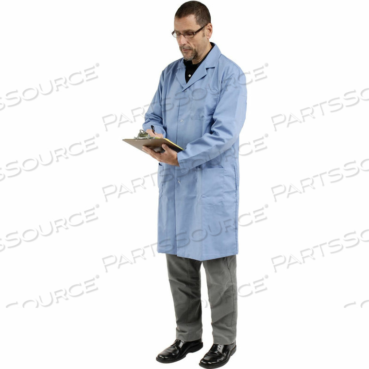 UNISEX MICROSTATIC ESD LAB COAT - BLUE, L by Superior Surgical, LLC UNISEX MICROSTATIC ESD LAB COAT - BLUE, L by Superior Surgical, LLC