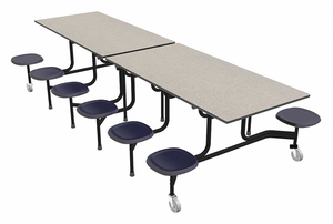 MOBILE STOOL TABLE GRAY BLUE 12 SEATS by Palmer Hamilton