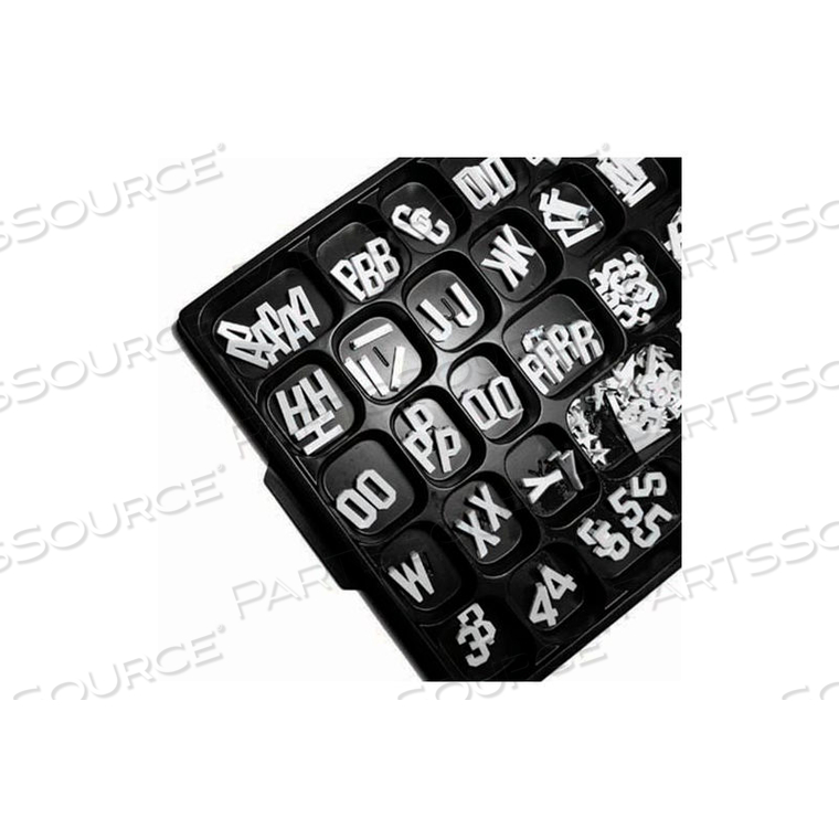 UNIVERSAL SINGLE TAB WHITE GOTHIC 3/4"H LETTERS DOUBLE SET by Aarco Products