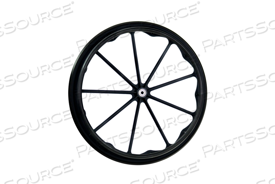 ASSEMBLY, REAR WHEEL, BLACK, LATEX-FREE, 24IN DIAMETER, WITH HANDRAIL, FOR USE WITH: FOR CRUISER III LIGHT WEIGHT WHEELCHAIR by Drive/DeVilbiss Healthcare, Inc ASSEMBLY, REAR WHEEL, BLACK, LATEX-FREE, 24IN DIAMETER, WITH HANDRAIL, FOR USE WITH: FOR CRUISER III LIGHT WEIGHT WHEELCHAIR by Drive/DeVilbiss Healthcare, Inc