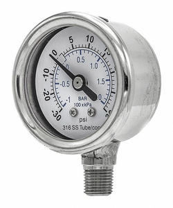 COMPOUND GAUGE NOMINAL 1-1/2 DIAL by PIC Gauges