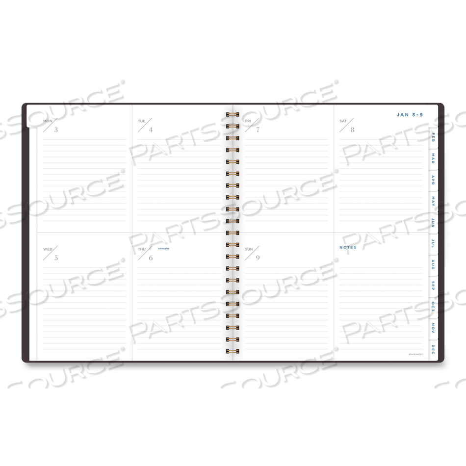 SIGNATURE LITE WEEKLY/MONTHLY PLANNER, 11 X 8.5, MAROON COVER, 12-MONTH (JAN TO DEC): 2023 