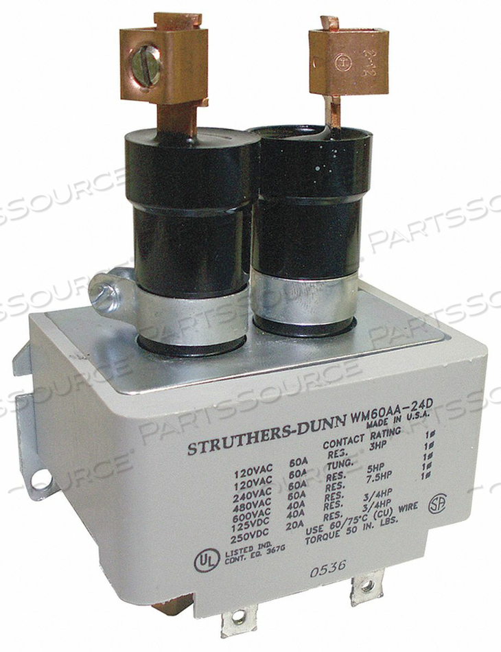 MERCURY CONTACTOR DPST 60A 240VAC by Struthers-Dunn