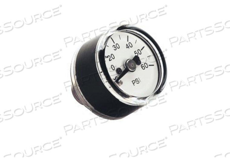 ROUND GAUGE, 1/8 IN FNPT, 1 IN DIA, 0 TO 60 PSI by DCI International
