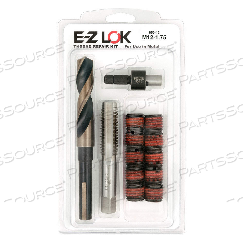 SELF LOCKING THREAD INSERT, STD WALL, M12-1.75 INT THRD SZ, 3/4"-10 EXT THRD SZ by E-Z Lok SELF LOCKING THREAD INSERT, STD WALL, M12-1.75 INT THRD SZ, 3/4"-10 EXT THRD SZ by E-Z Lok