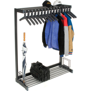 48"W FLOOR RACK WITH 16 HANGERS - BLACK by Magnuson Group