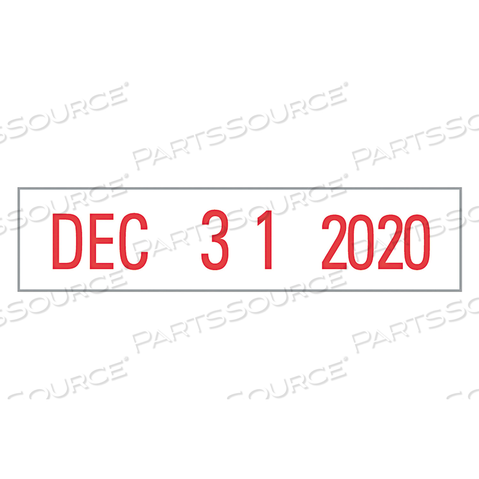 XSTAMPER VERSADATER PRE-INKED MESSAGE/DATE STAMP, FAX'D/PAID/REC'D, 1/4" X 1", RED by Xstamper