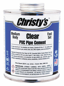 PIPE CEMENT CLEAR 32 OZ. by Christy's