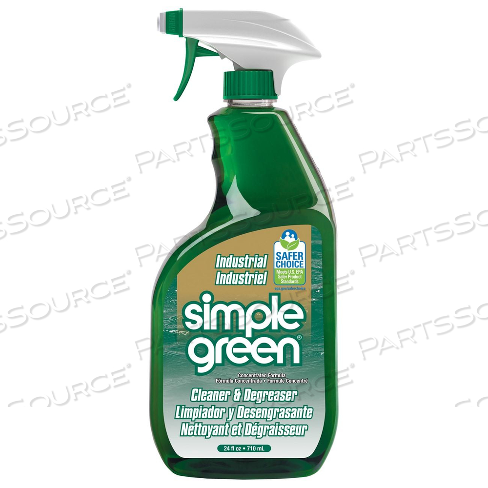 24OZ SPRAY BOTTLE 8.5 TO 9.5PH LIQUID FORM GENERAL PURPOSE CLEANER/DEGREASER by Simple Green 24OZ SPRAY BOTTLE 8.5 TO 9.5PH LIQUID FORM GENERAL PURPOSE CLEANER/DEGREASER by Simple Green