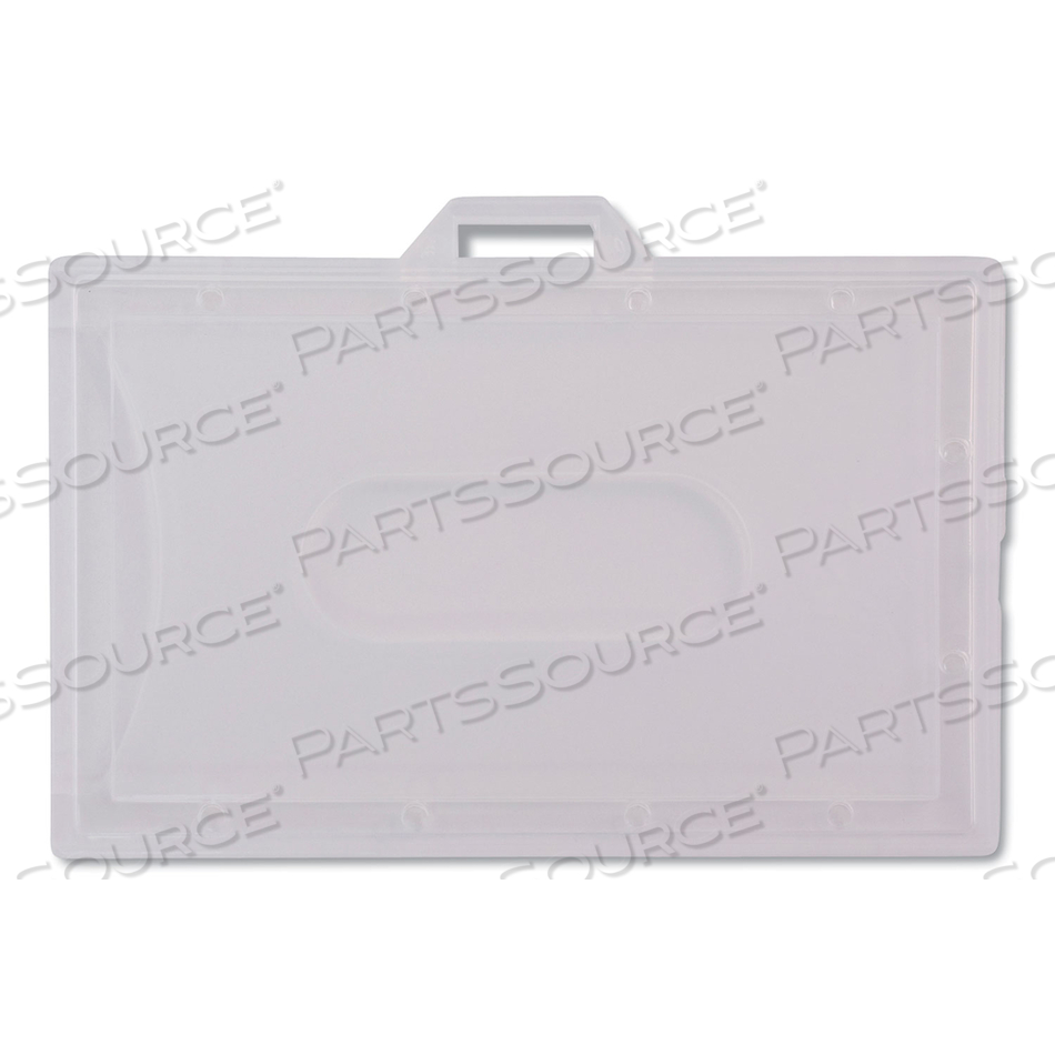 ID CARD HOLDERS, HORIZONTAL, CLEAR 3.68" X 2.25" HOLDER, 3.38" X 2.13" INSERT, 25/PACK 