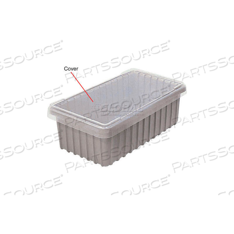 SNAP-ON COVER FOR MODULAR DIVIDABLE GRID BOX, 17-3/4X5-1/2, CLEAR by Cr Daniels | Dandux